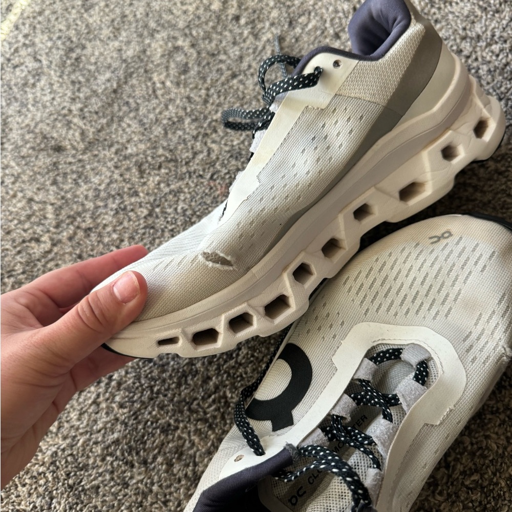On Running Cloudtec White and Black Sneakers - Picture 4 of 7